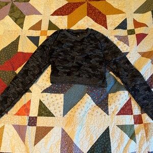 Camo Long Sleeve Crop Top